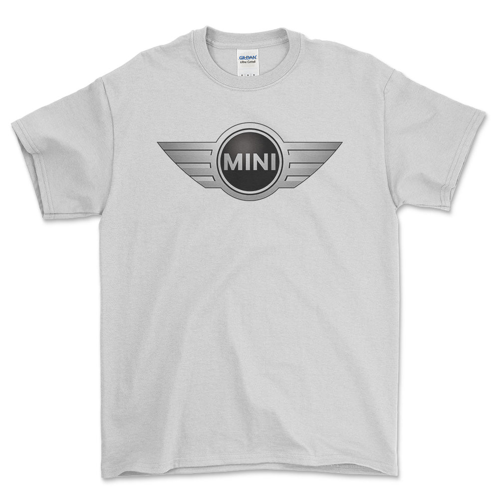 Mini Cooper 2001-2018 - Unisex T-Shirt , Bomuld-Beklædning-Mini-Hvid-S-Forside-Garage Culture Shop- garage - man cave - merchandise