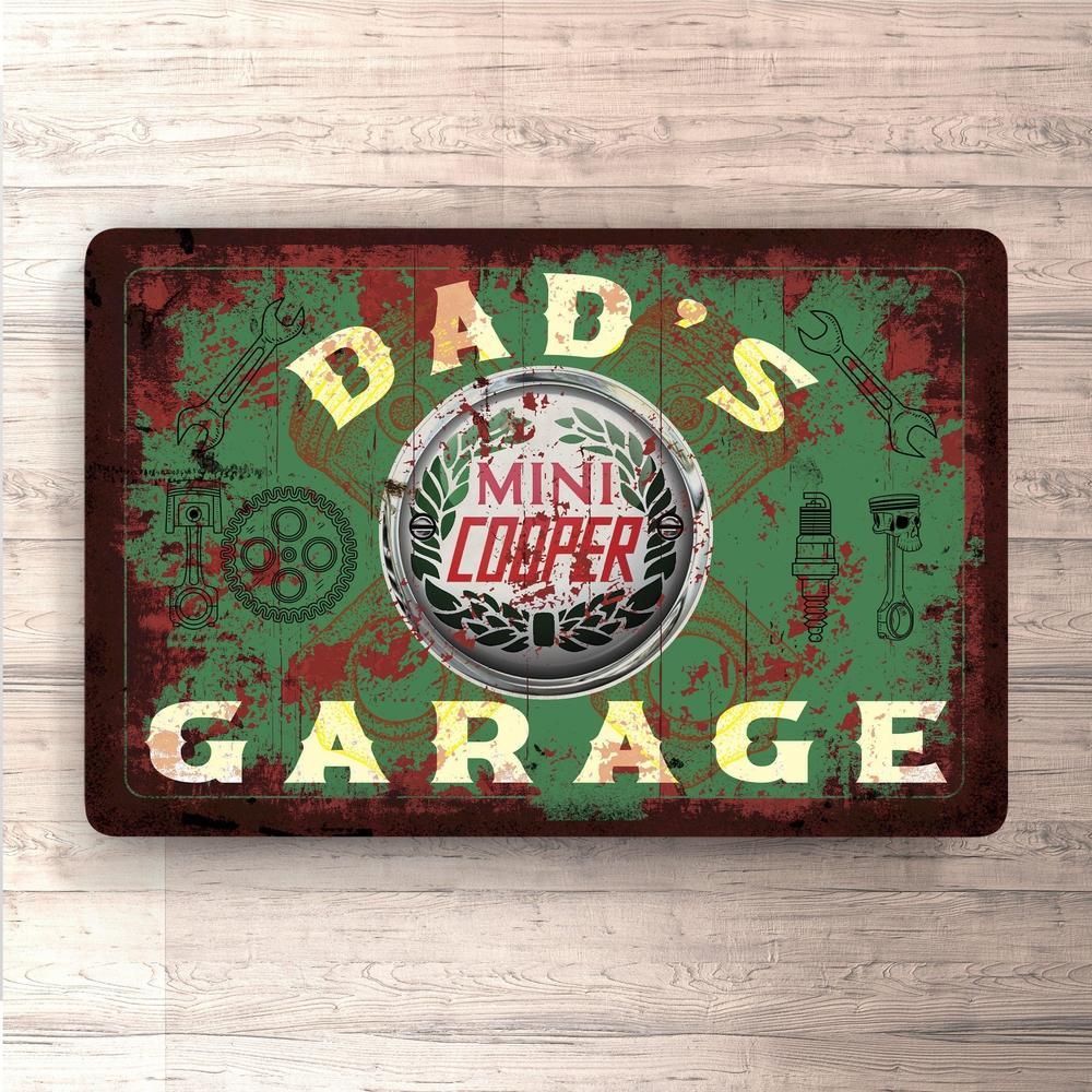 Mini Dads Garage Vintage Skilte, Musemåtte, Dørmåtte-Skilte-Mini-Garage Culture Shop- garage - man cave - merchandise