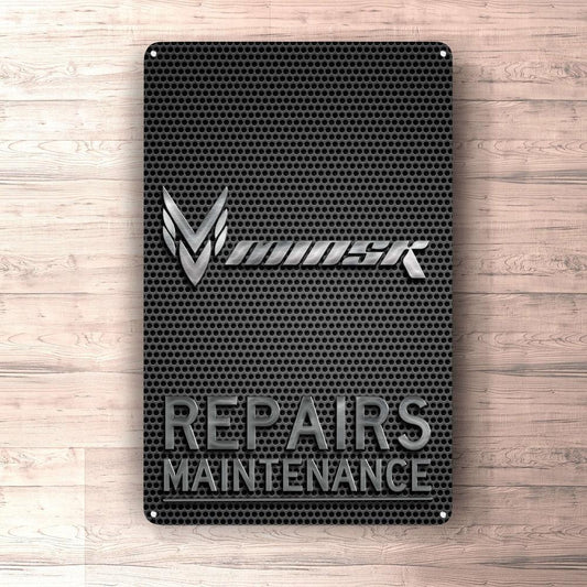 Minsk Repairs Maintenance Skilte, Musemåtte, Dørmåtte , Plakat-Skilte-Minsk-Garage Culture Shop- garage - man cave - merchandise