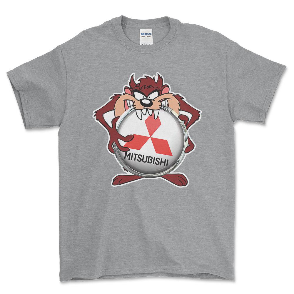 Mitsubishi TAZ Unisex T-Shirt , Bomuld-Beklædning-Mitsubishi-Grå Sport-S-Forside-Garage Culture Shop- garage - man cave - merchandise