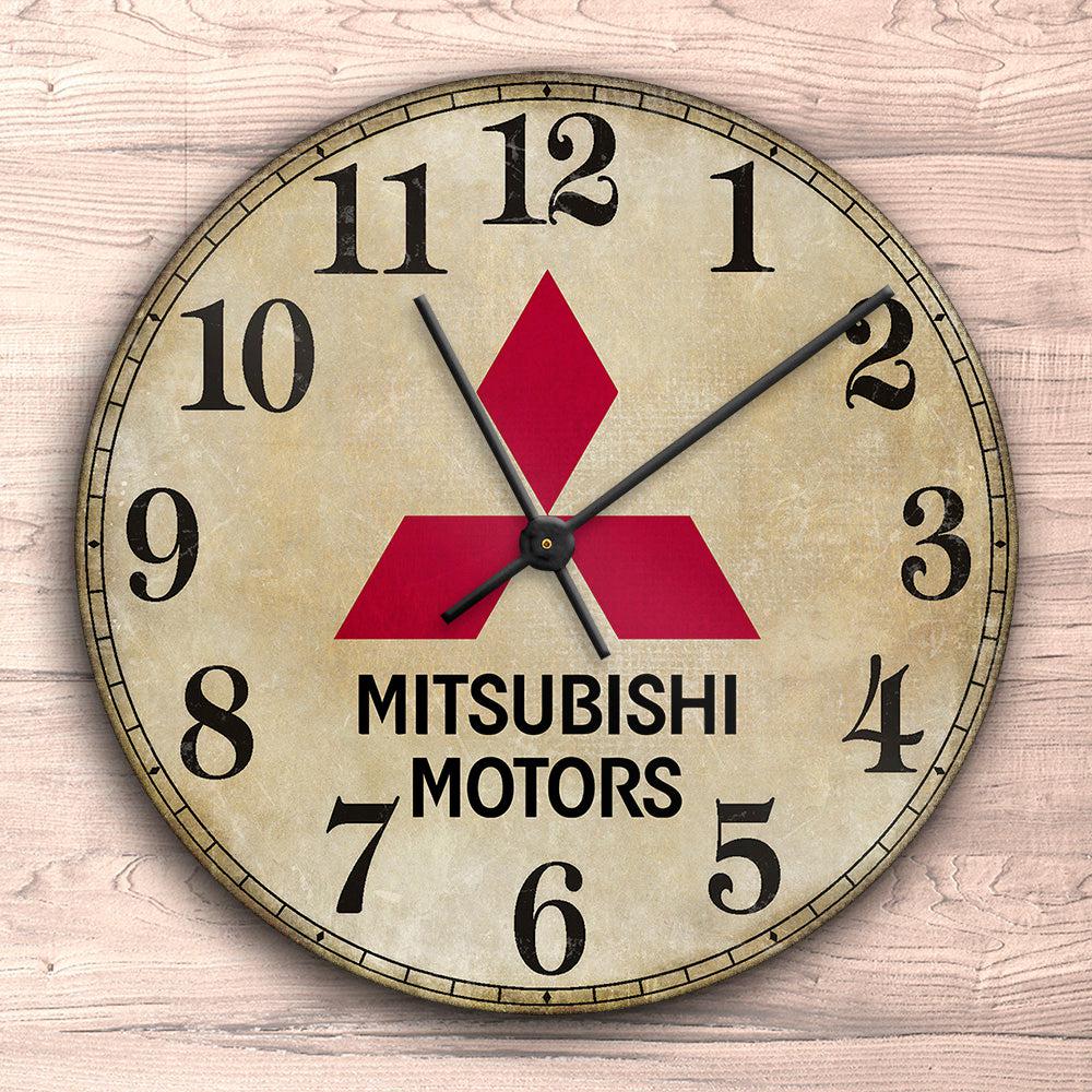 Mitsubishi Vægur Rundt-Clock-Mitsubishi-Garage Culture Shop- garage - man cave - merchandise