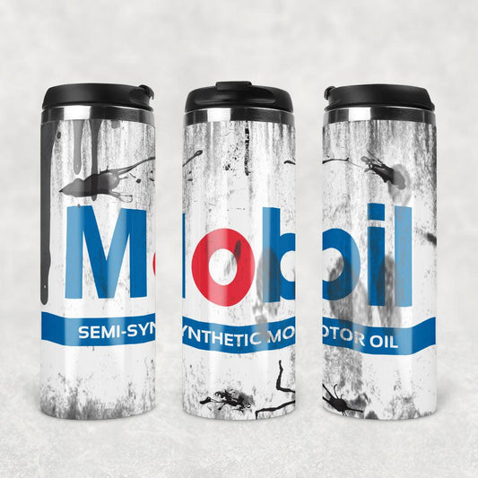 Mobil Oil Termokrus Tumbler Rustfrit Stål-Krus-Motorolie-Garage Culture Shop- garage - man cave - merchandise