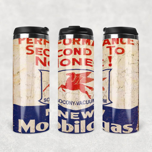 Mobilgas Motor Oil Termokrus Tumbler Rustfrit Stål-Krus-Motorolie-Garage Culture Shop- garage - man cave - merchandise