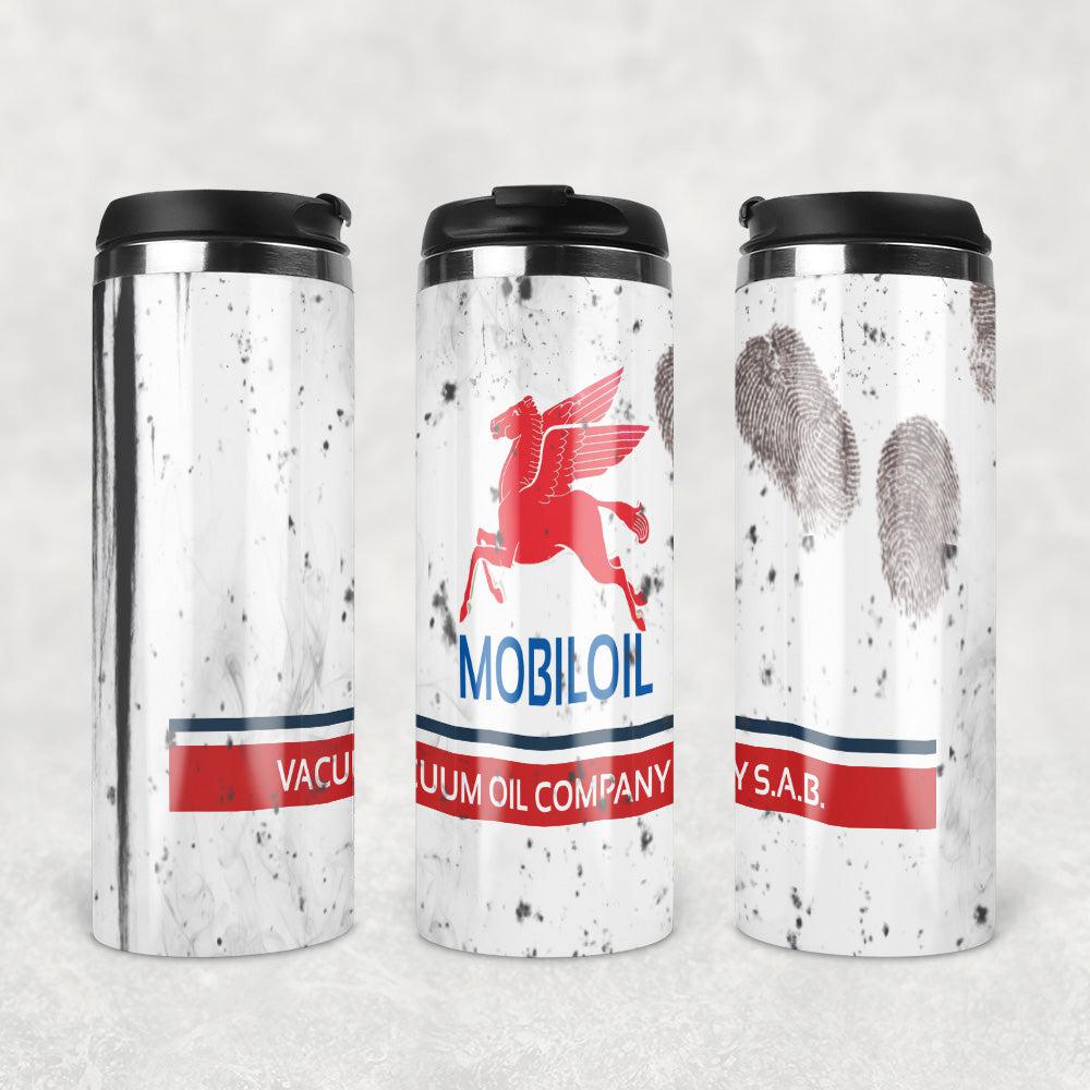 Mobiloil Motor Oil Termokrus Tumbler Rustfrit Stål-Krus-Motorolie-Garage Culture Shop- garage - man cave - merchandise