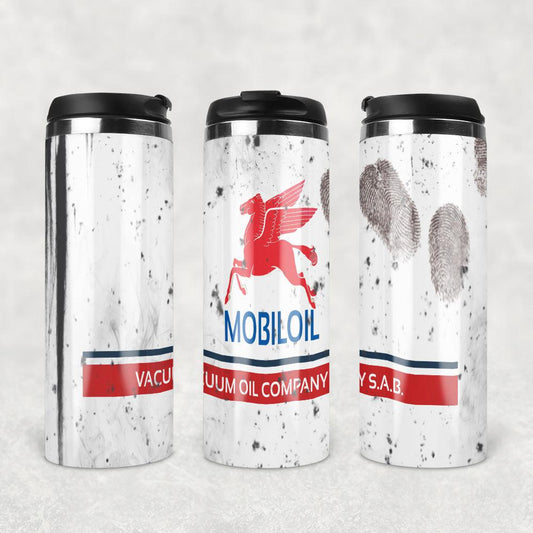 Mobiloil Motor Oil Termokrus Tumbler Rustfrit Stål-Krus-Motorolie-Garage Culture Shop- garage - man cave - merchandise