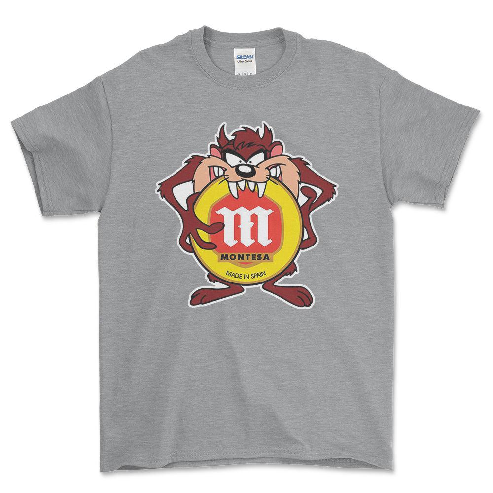Montesa TAZ Unisex T-Shirt , Bomuld-Beklædning-Montesa-Grå Sport-S-Forside-Garage Culture Shop- garage - man cave - merchandise