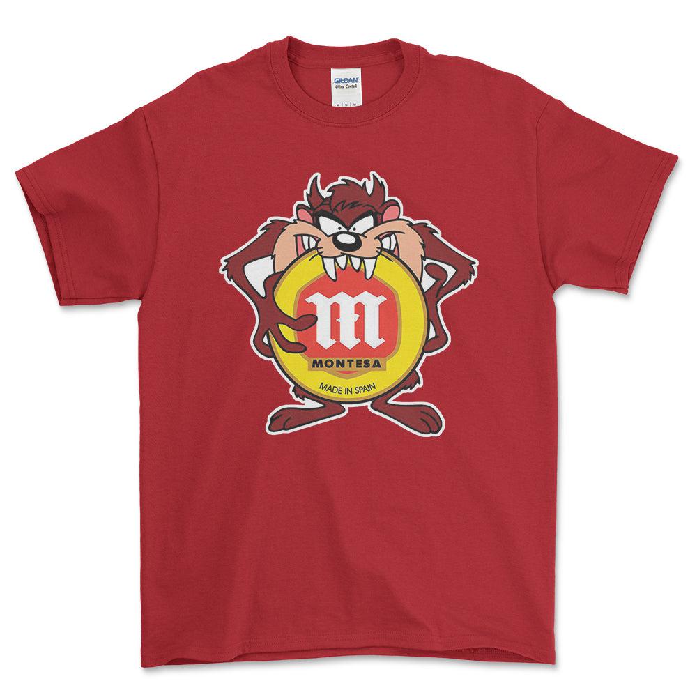 Montesa TAZ Unisex T-Shirt , Bomuld-Beklædning-Montesa-Rød-S-Forside-Garage Culture Shop- garage - man cave - merchandise