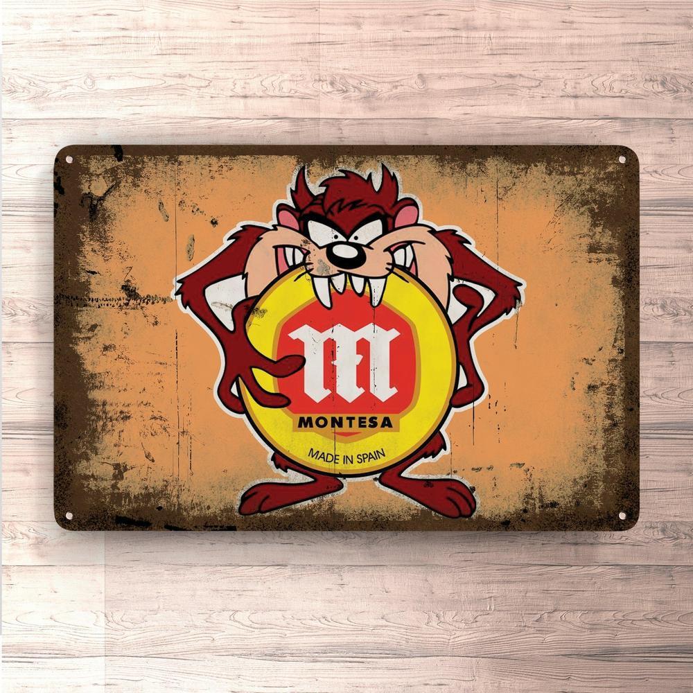 Montesa Taz Vintage Skilte, Musemåtte, Dørmåtte , Plakat-Skilte-Montesa-Garage Culture Shop- garage - man cave - merchandise