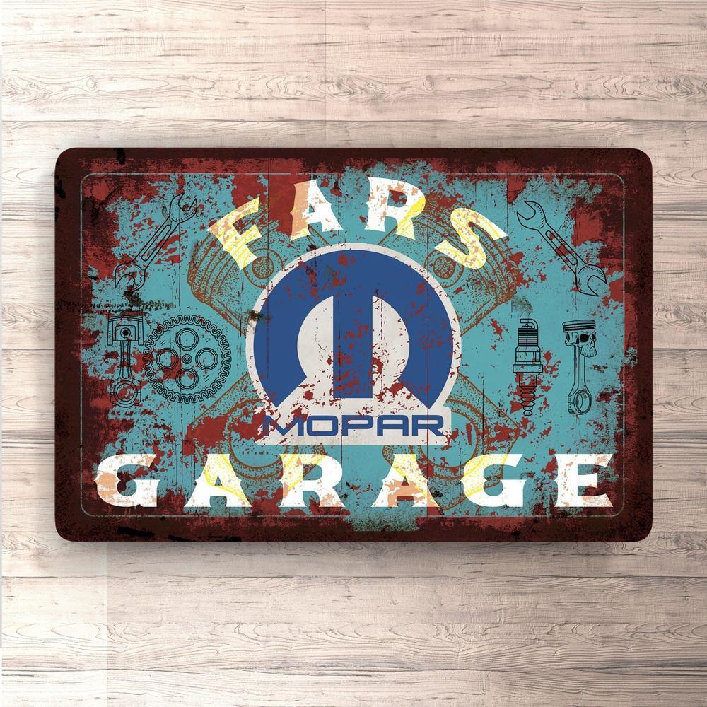Mopar Fars Garage Vintage Skilte, Musemåtte, Dørmåtte , Plakat-Skilte-Mopar-Garage Culture Shop- garage - man cave - merchandise
