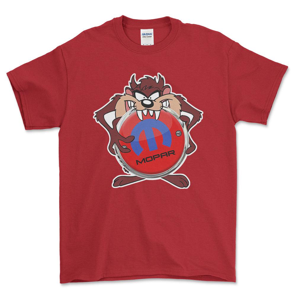Mopar TAZ Unisex T-Shirt , Bomuld-Beklædning-Mopar-Rød-S-Forside-Garage Culture Shop- garage - man cave - merchandise