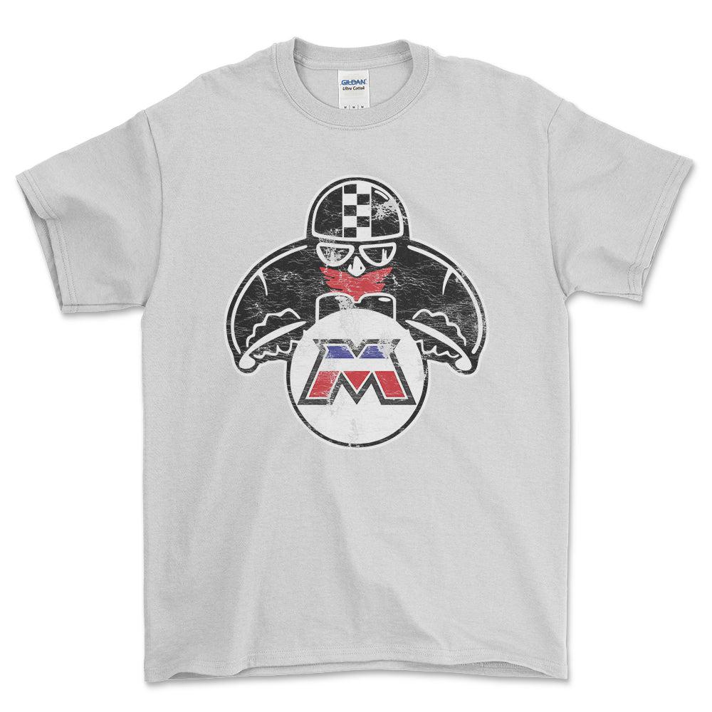 Motobecane Biker Vintage Style Unisex T-Shirt , Bomuld-Beklædning-Motobecane-Hvid-S-Forside-Garage Culture Shop- garage - man cave - merchandise