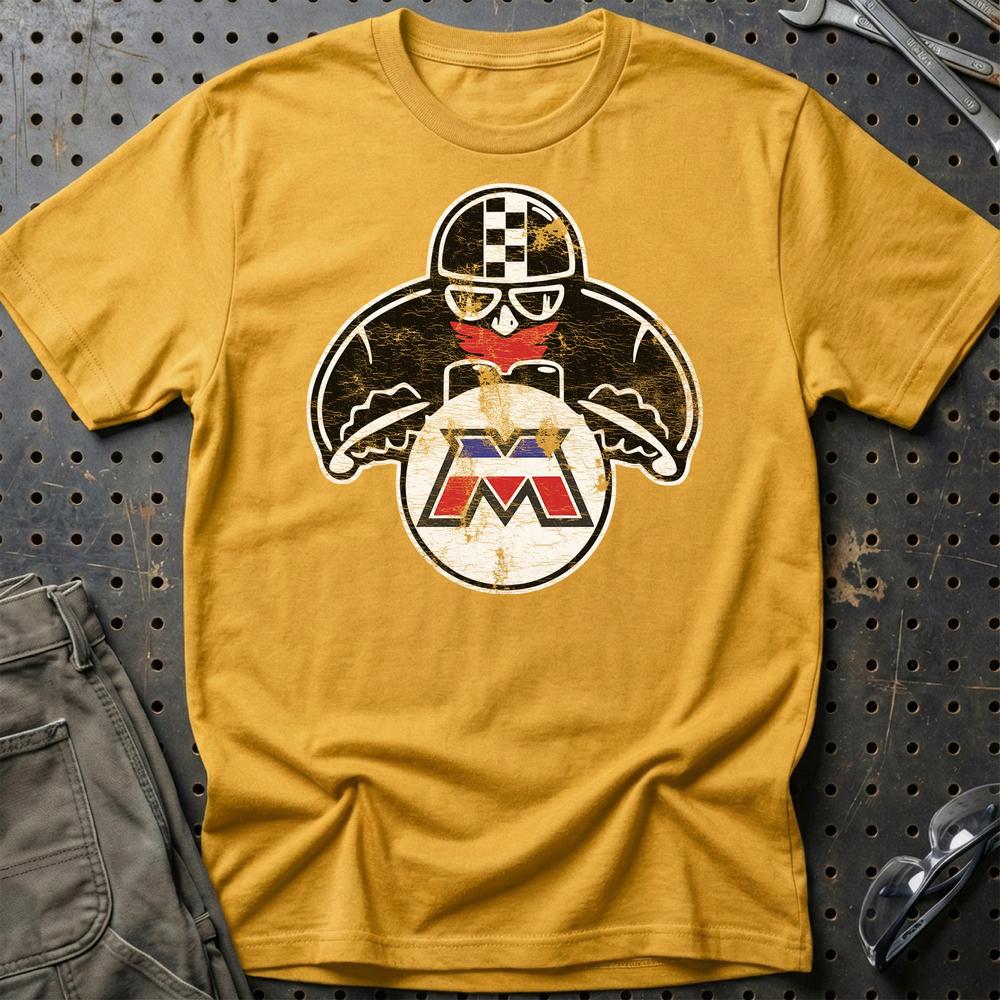 Motobecane Biker Vintage Style Unisex T-Shirt , Bomuld-Beklædning-Motobecane-Guld-S-Garage Culture Shop- garage - man cave - merchandise