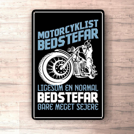 Motorcyklist Bedstefar Ligesom En Normal Bedstefar Bare Meget Sejere Skilte, Musemåtte, Dørmåtte , Plakat-Skilte-Motorcyklist-Garage Culture Shop- garage - man cave - merchandise