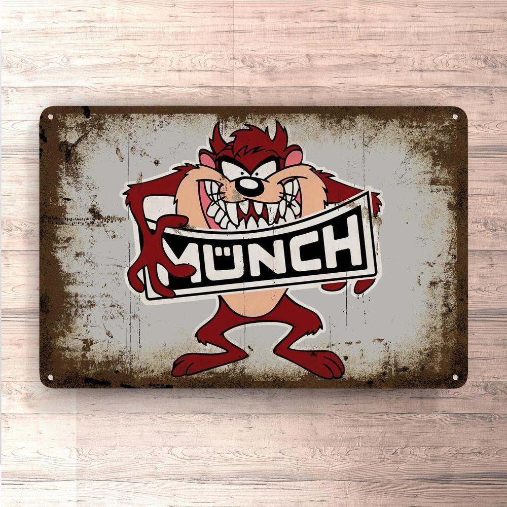 Munch Taz Vintage Skilte, Musemåtte, Dørmåtte , Plakat-Skilte-Munch-Garage Culture Shop- garage - man cave - merchandise