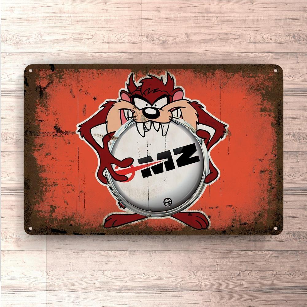 Mz Motorrad Taz Vintage Skilte, Musemåtte, Dørmåtte-Skilte-MZ Motorrad-Garage Culture Shop- garage - man cave - merchandise