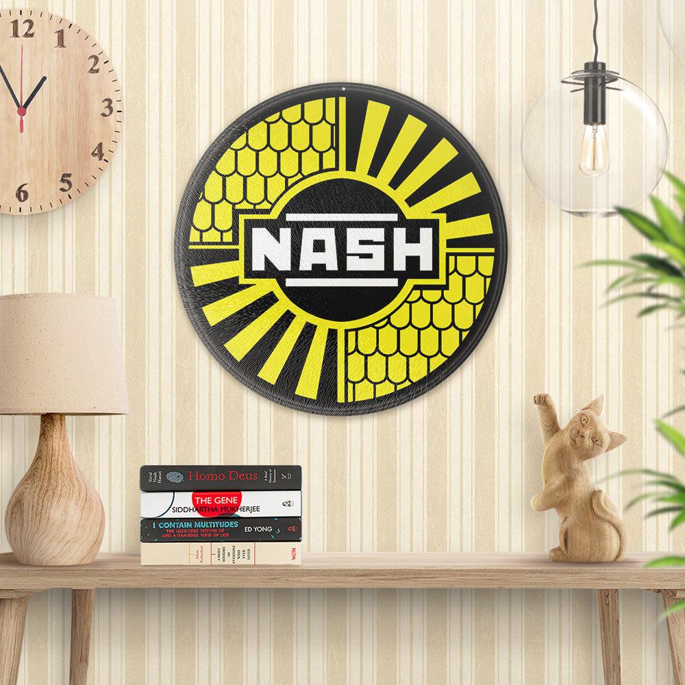 Nash Motors, Runde Skilte , Musemåtte Rundt , Kop Underlag, Underlagssæt-Runde Skilte-Nash-Garage Culture Shop- garage - man cave - merchandise