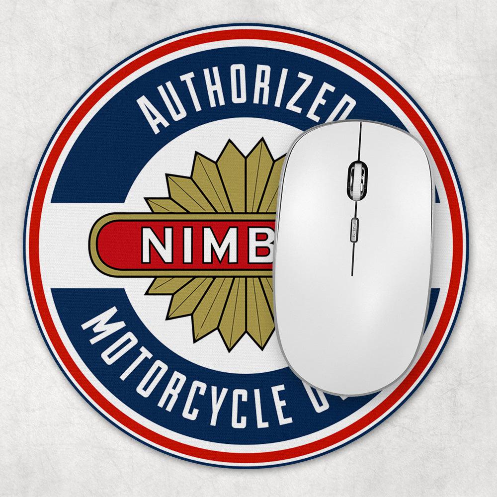 Nimbus Authorized Motorcycle Owner, Runde Skilte , Musemåtte Rundt , Kop Underlag, Underlagssæt-Runde Skilte-Nimbus-Garage Culture Shop- garage - man cave - merchandise