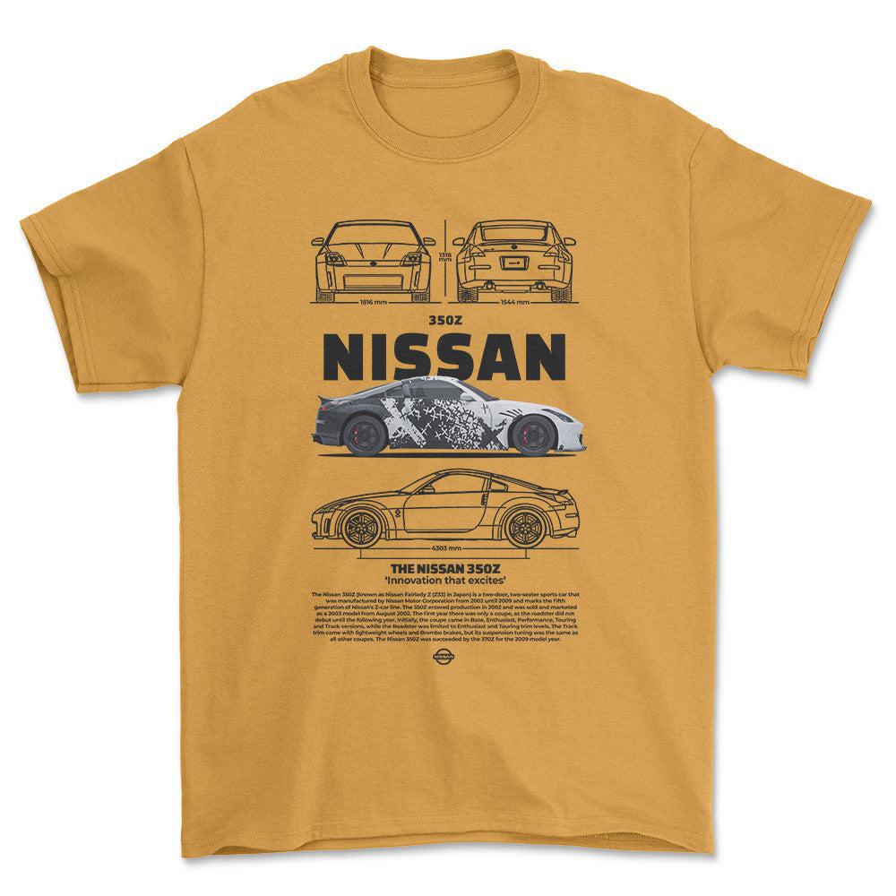 Nissan 350Z - Unisex T-Shirt , Bomuld-Beklædning-Nissan-Garage Culture Shop- garage - man cave - merchandise