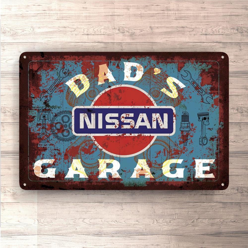 Nissan Dads Garage Vintage Skilte, Musemåtte, Dørmåtte-Skilte-Nissan-Garage Culture Shop- garage - man cave - merchandise