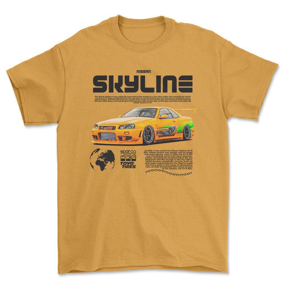 Nissan Skyline - Unisex T-Shirt , Bomuld-Beklædning-Nissan-Garage Culture Shop- garage - man cave - merchandise