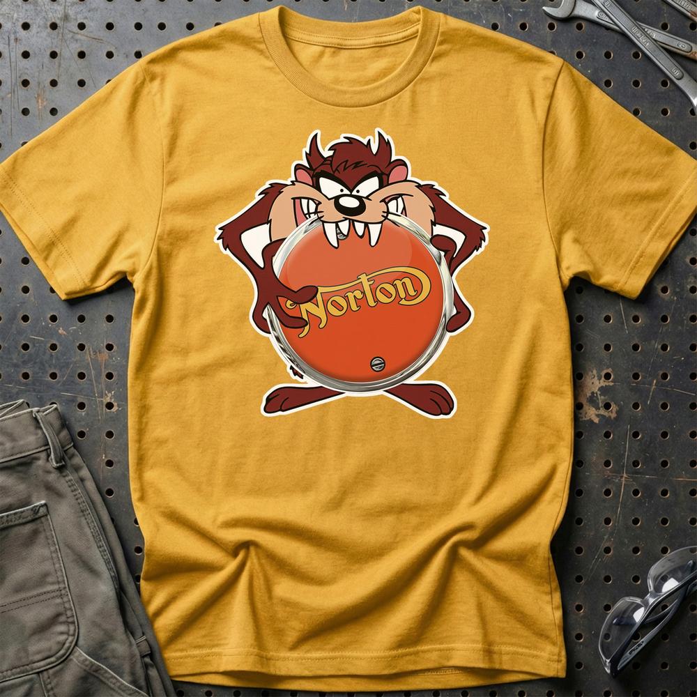 Norton TAZ Unisex T-Shirt , Bomuld-Beklædning-Norton-Guld-S-Garage Culture Shop- garage - man cave - merchandise