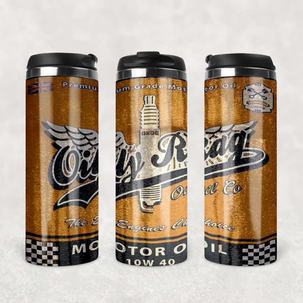 Oily Rag Motor Oil Termokrus Tumbler Rustfrit Stål-Krus-Motorolie-Garage Culture Shop- garage - man cave - merchandise