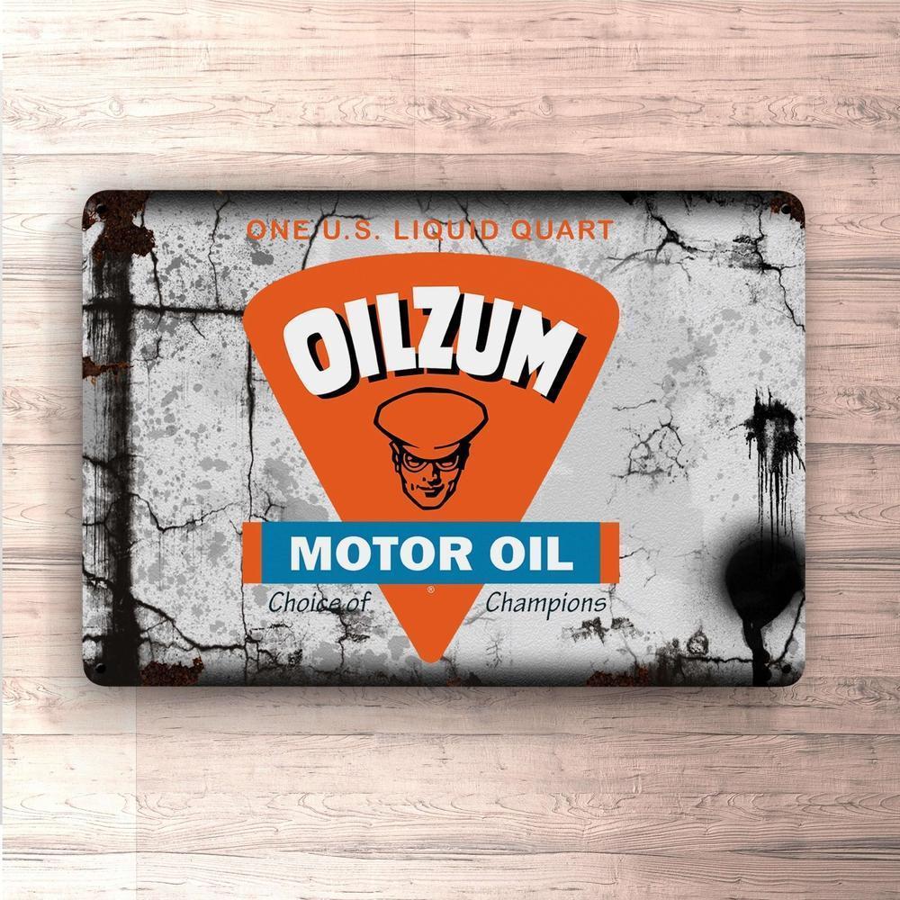 Oilzum Motorolie Skilte, Musemåtte, Dørmåtte , Plakat-Skilte-Motorolie-Garage Culture Shop- garage - man cave - merchandise