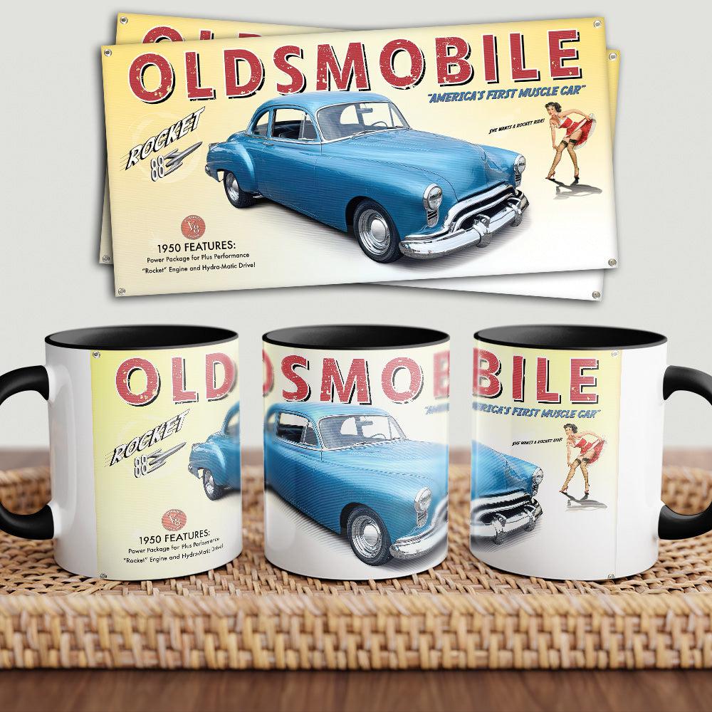Oldsmobile Rocket "To Toner" Vintage Keramisk Krus-Krus-Oldsmobile-Garage Culture Shop- garage - man cave - merchandise