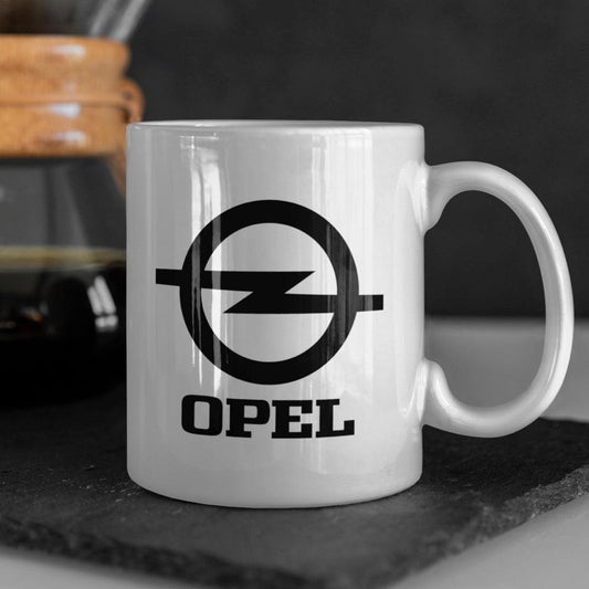 Opel 1970 – 1987 Keramisk Krus-Krus-Opel-Hvid keramisk krus-Garage Culture Shop- garage - man cave - merchandise