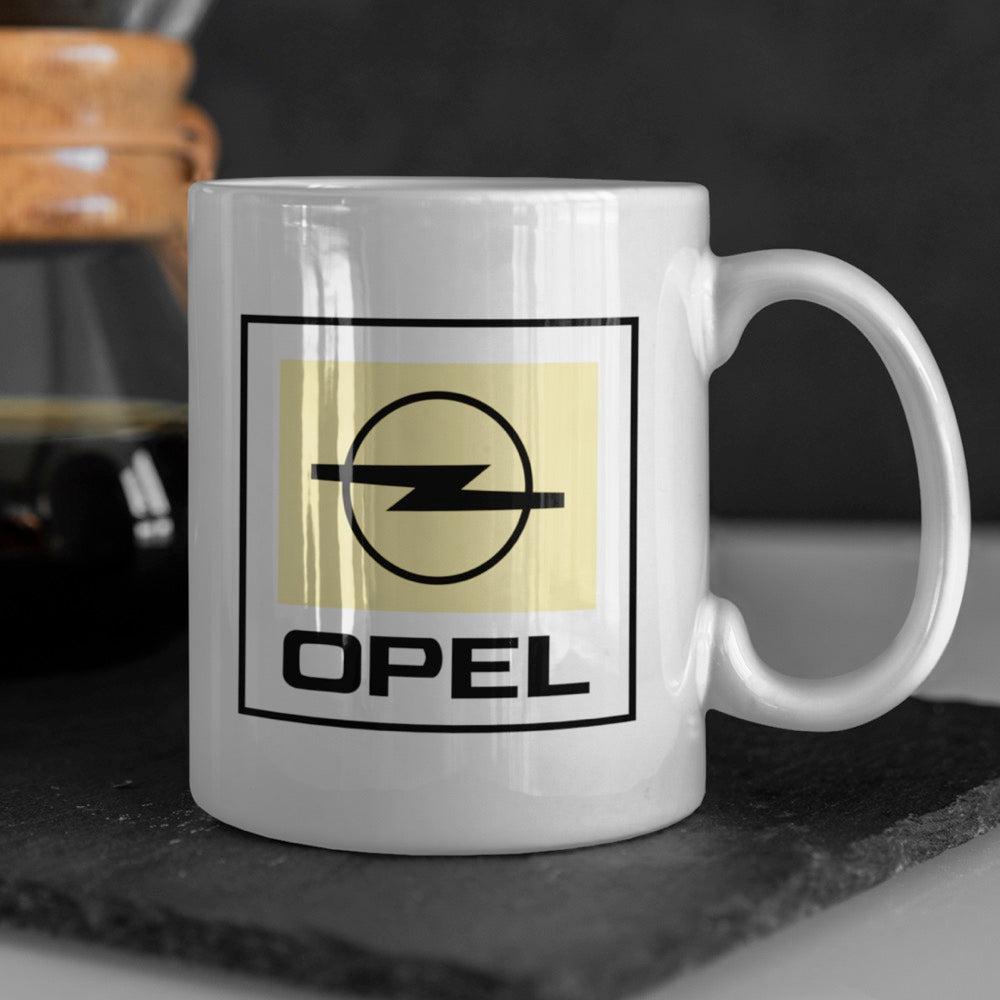 Opel 1987 – 2002 Keramisk Krus-Krus-Opel-Hvid keramisk krus-Garage Culture Shop- garage - man cave - merchandise