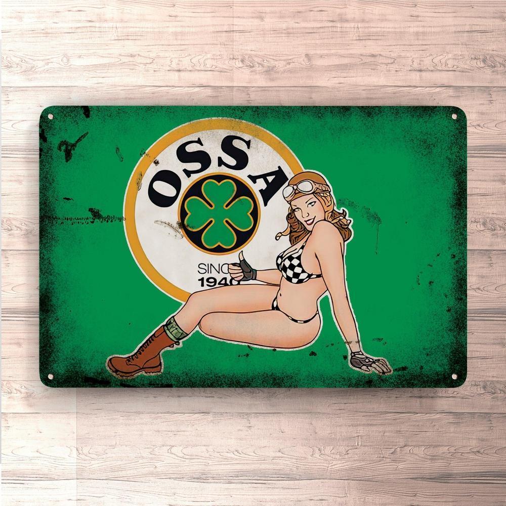 Ossa Pin-Up Vintage Skilte, Musemåtte, Dørmåtte-Skilte-Ossa-Garage Culture Shop- garage - man cave - merchandise