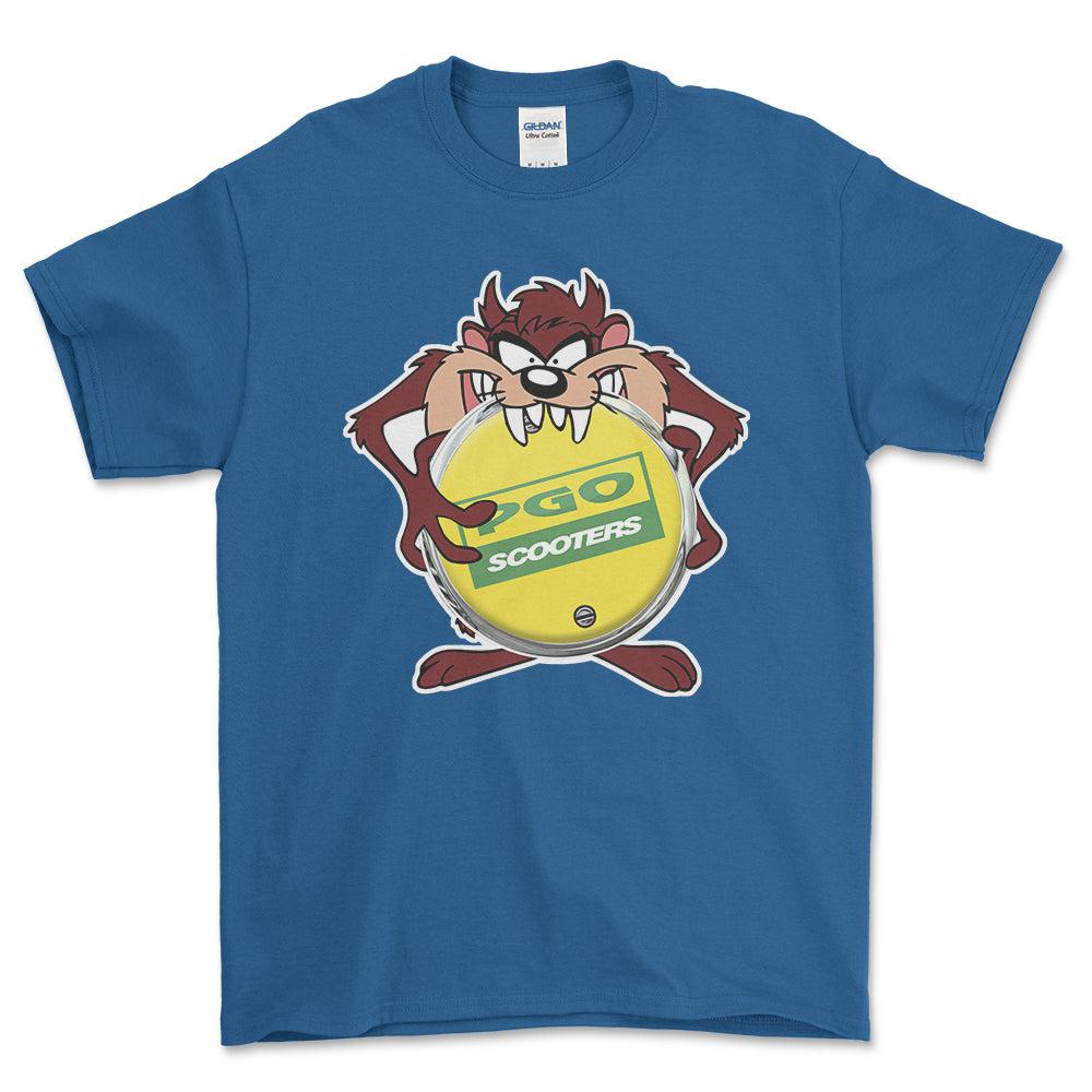 PGO TAZ Unisex T-Shirt , Bomuld-Beklædning-PGO-Blå Royal-S-Forside-Garage Culture Shop- garage - man cave - merchandise