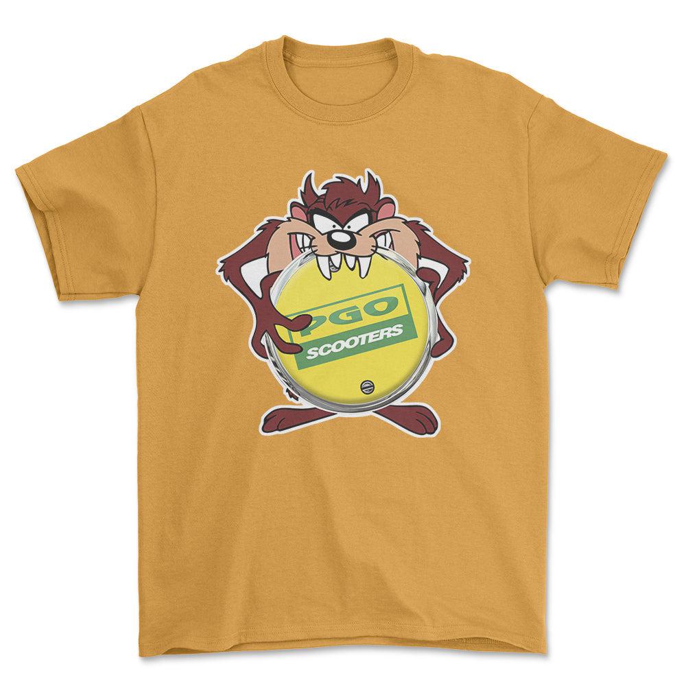 PGO TAZ Unisex T-Shirt , Bomuld-Beklædning-PGO-Guld-S-Forside-Garage Culture Shop- garage - man cave - merchandise