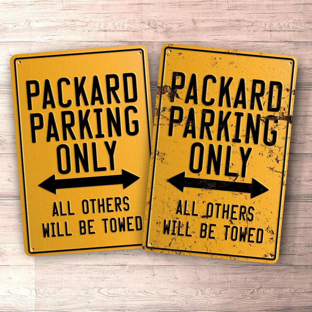 Packard Parking Only Skilte, Musemåtte, Dørmåtte , Plakat-Parking skilte-Packard-Garage Culture Shop- garage - man cave - merchandise