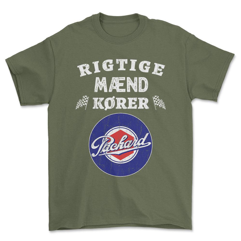 Packard Rigtige Mænd Kører - Unisex T-Shirt , Bomuld-Beklædning-Packard-Garage Culture Shop- garage - man cave - merchandise
