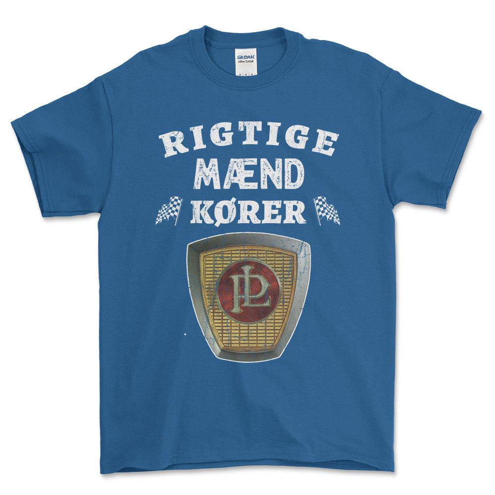 Panhard Rigtige Mænd Kører - Unisex T-Shirt , Bomuld-Beklædning-Panhard-Blå Royal-S-Forside-Garage Culture Shop- garage - man cave - merchandise