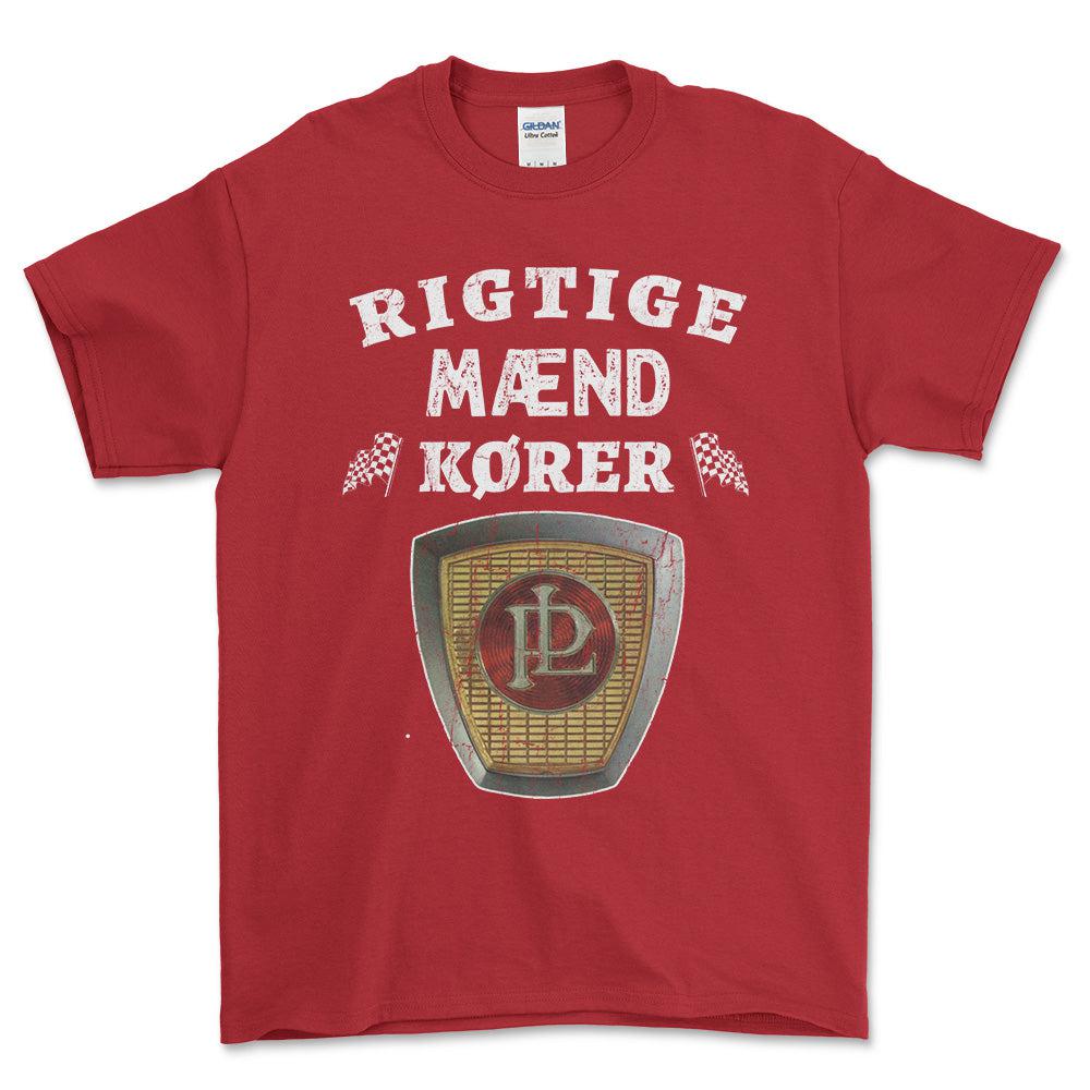 Panhard Rigtige Mænd Kører - Unisex T-Shirt , Bomuld-Beklædning-Panhard-Rød-S-Forside-Garage Culture Shop- garage - man cave - merchandise