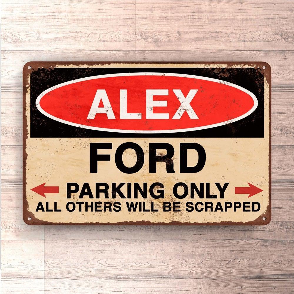 Personlig Til Dig - Parking Only - Skilte, Musemåtte, Dørmåtte-Skilte-Custom-Garage Culture Shop- garage - man cave - merchandise