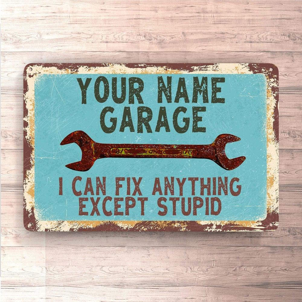 Personlig Til Dig - Your Name Garage - Skilte, Musemåtte, Dørmåtte-Skilte-Garage-Garage Culture Shop- garage - man cave - merchandise