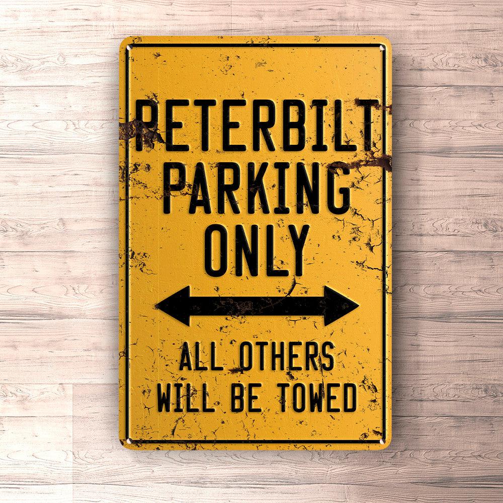 Peterbilt Parking Only Skilte, Musemåtte, Dørmåtte-Parking skilte-Peterbilt-Garage Culture Shop- garage - man cave - merchandise