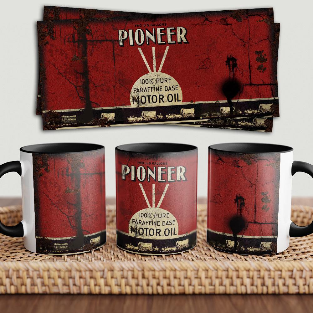 Pioneer "To Toner" Vintage Keramisk Krus-Krus-Motoroil-Garage Culture Shop- garage - man cave - merchandise