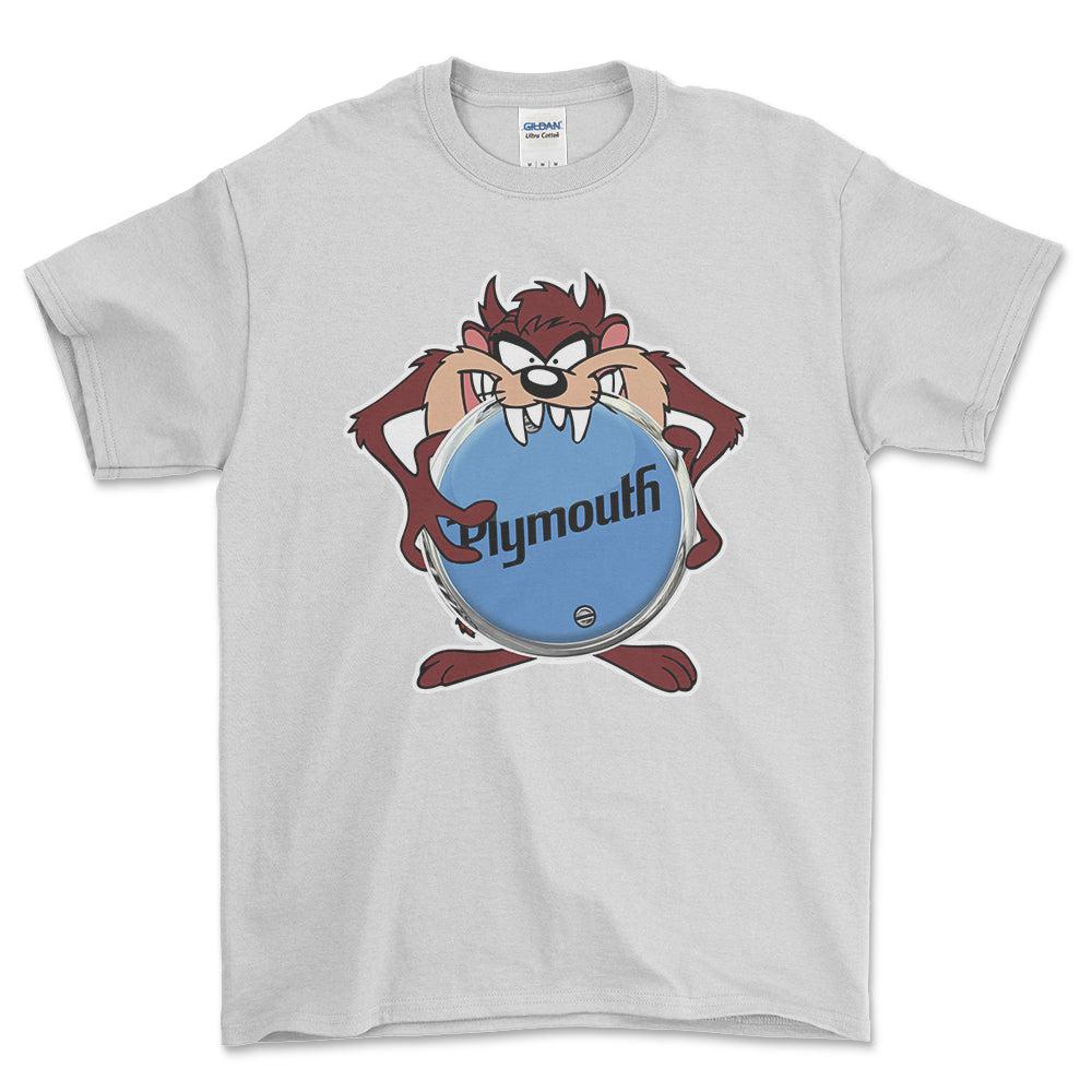 Plymouth TAZ Unisex T-Shirt , Bomuld-Beklædning-Plymouth-Hvid-S-Forside-Garage Culture Shop- garage - man cave - merchandise