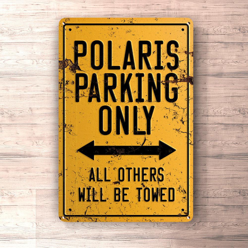 Polaris Parking Only Skilte, Musemåtte, Dørmåtte-Parking skilte-Polaris-Garage Culture Shop- garage - man cave - merchandise