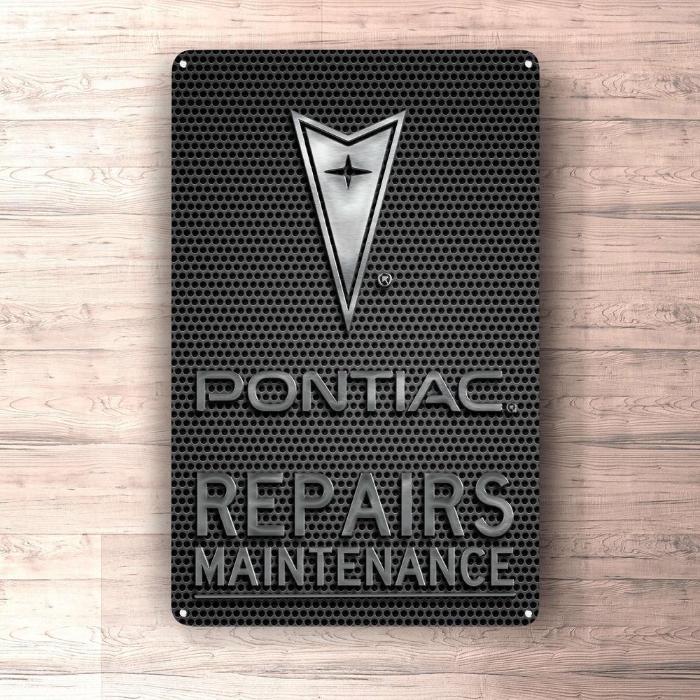 Pontiac Repairs Maintenance Skilte, Musemåtte, Dørmåtte , Plakat-Skilte-Pontiac-Garage Culture Shop- garage - man cave - merchandise
