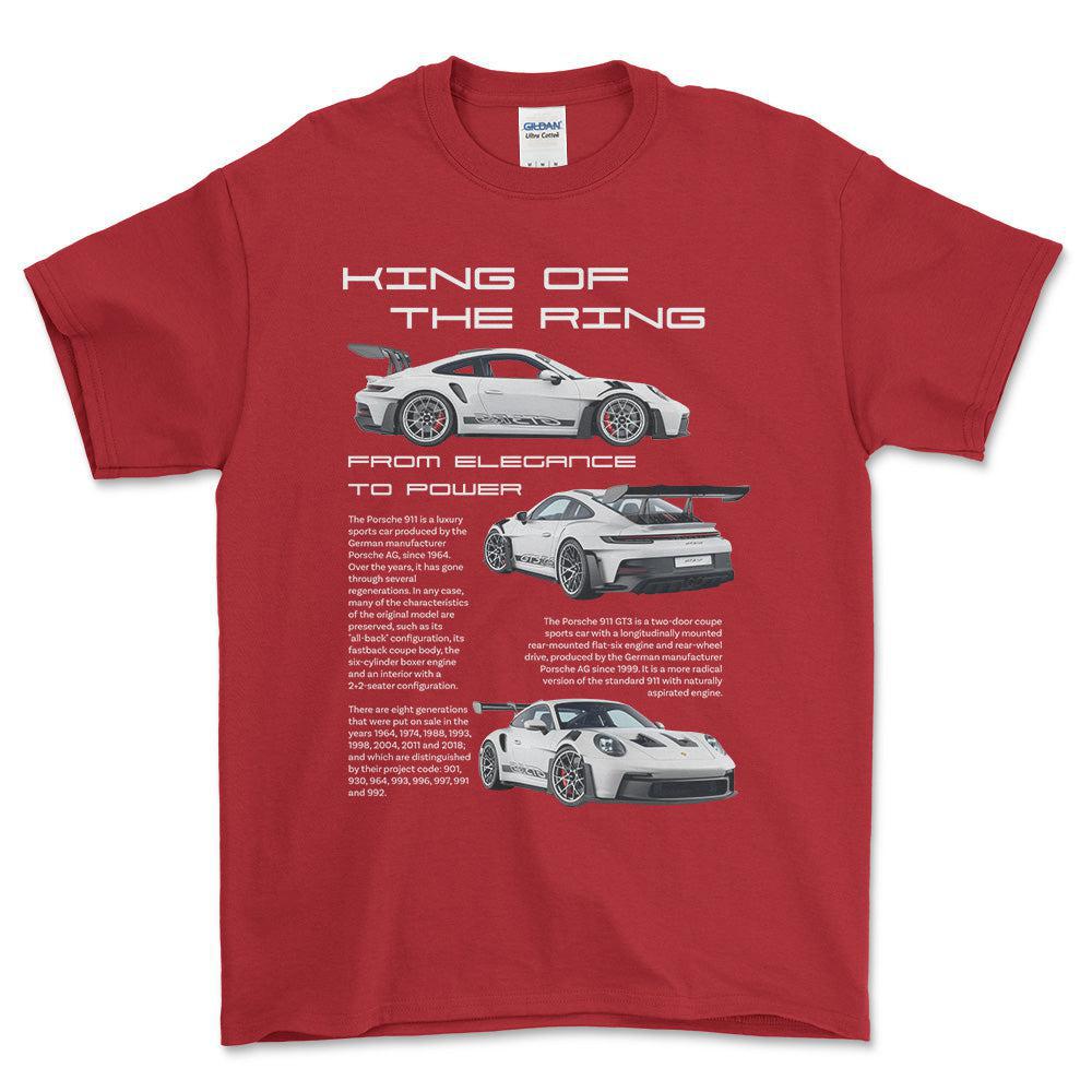Porsche 911 GT3 RS - Unisex T-Shirt-Beklædning-Porsche-Rød-S-Forside-Garage Culture Shop- garage - man cave - merchandise