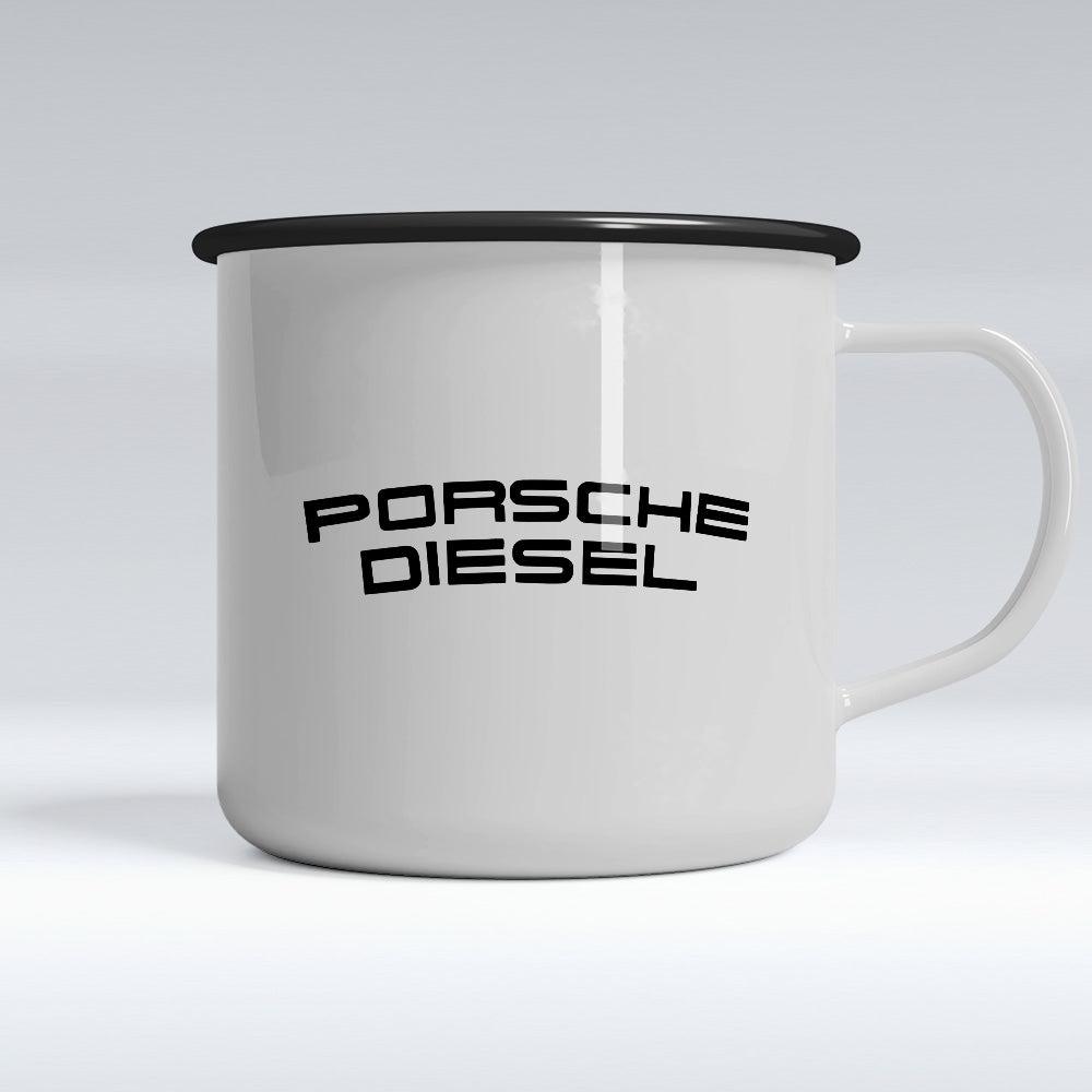 Porsche Diesel Emaljekrus-Krus-Porsche-Garage Culture Shop- garage - man cave - merchandise