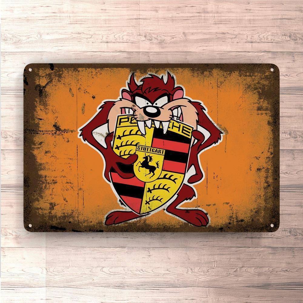 Porsche Taz Vintage Skilte, Musemåtte, Dørmåtte , Plakat-Skilte-Porsche-Garage Culture Shop- garage - man cave - merchandise