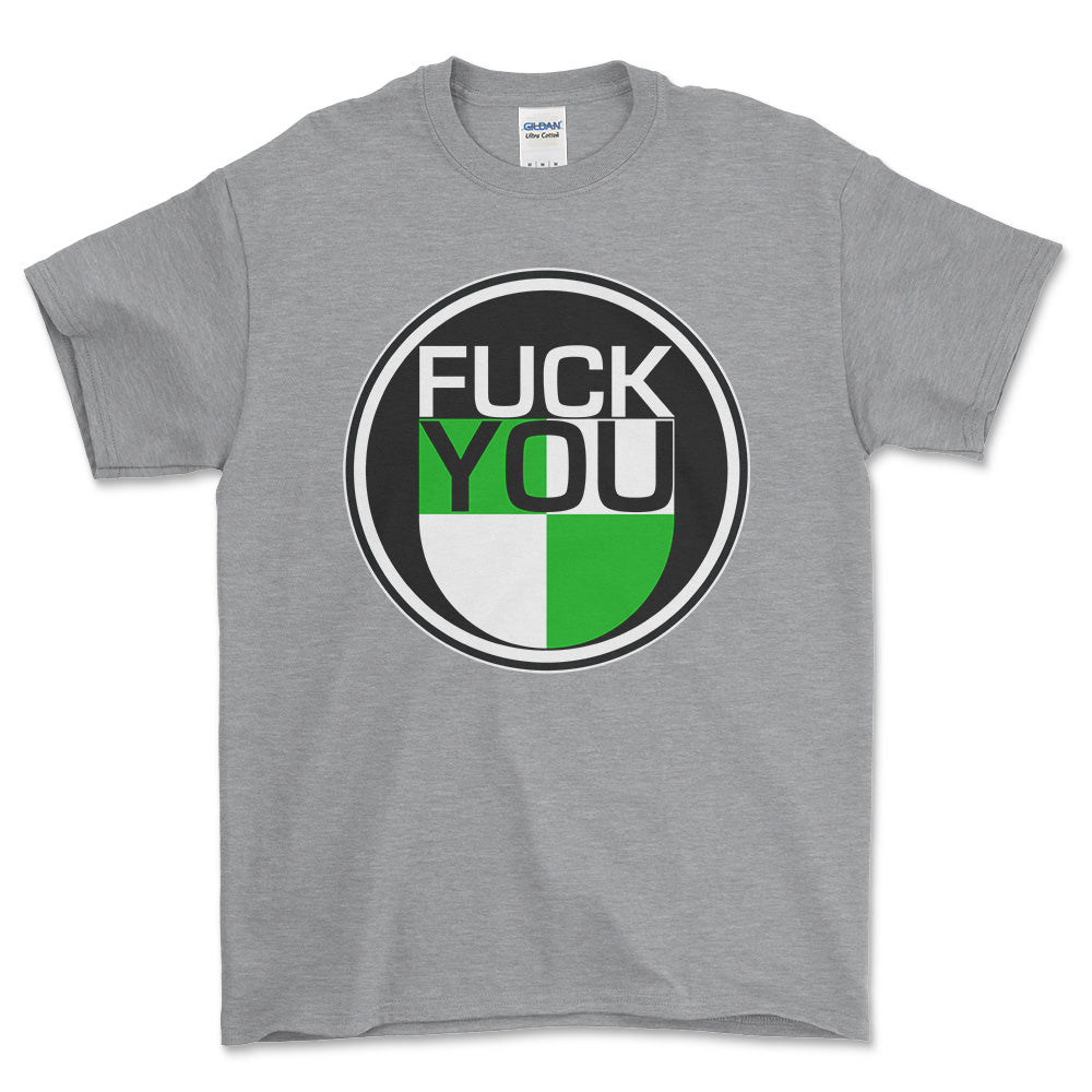 Puch Fuck You Unisex T-Shirt , Bomuld-Beklædning-Puch-Grå Sport-S-Forside-Garage Culture Shop- garage - man cave - merchandise