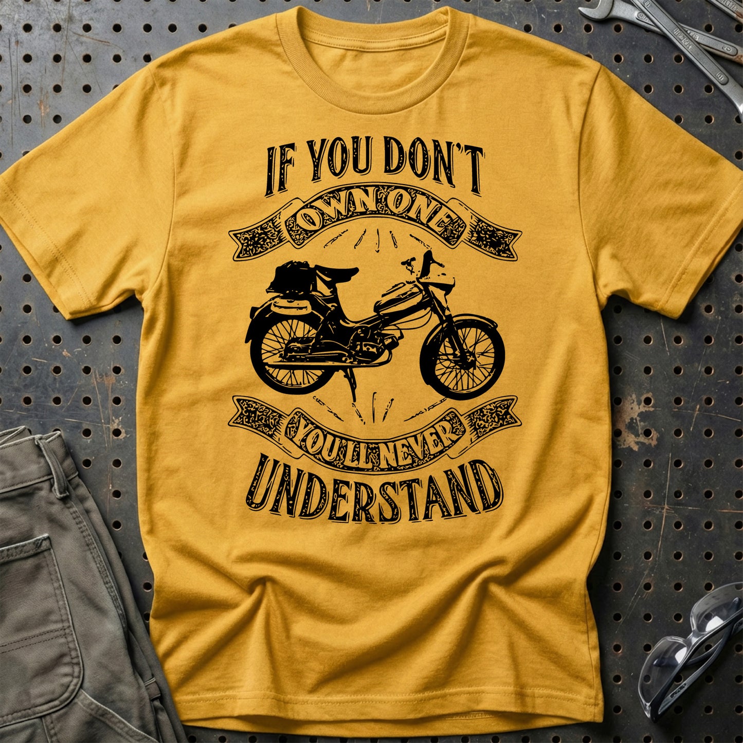 Puch - If You Dont Own One Puch Vs 50 Youll Never Understand Unisex T-Shirt , Bomuld-Beklædning-Puch-Guld-S-Garage Culture Shop- garage - man cave - merchandise
