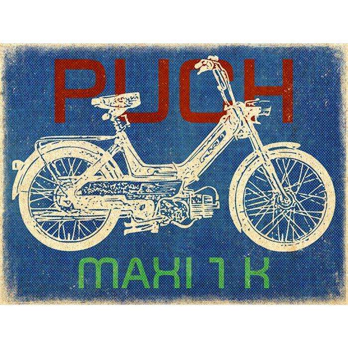 Puch Maxi 1 K Skilte, Musemåtte, Dørmåtte , Plakat-Skilte-Puch-Garage Culture Shop- garage - man cave - merchandise